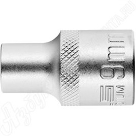 Головка торцевая 9 мм 12-гранная CrV под квадрат 1/2" хромированная STELS 13649