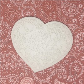 Барельеф для творчества "Сердечко-Хохлома" арт.42