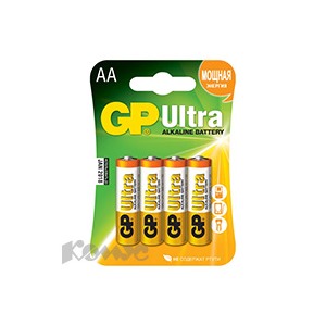 Батарея GP Ultra AA/LR6/15AU алкалин. бл/4