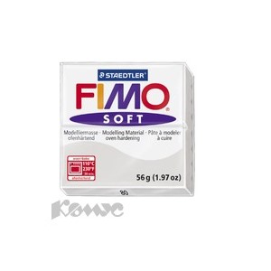 Глина полимерная серый дельфин,56гр,запек в печке,FIMO soft 8020-80