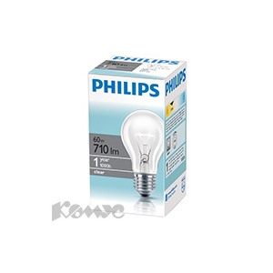 Электрич.лампа Philips стандартная/прозрачная 60W E27 CL/A55 (10/120)