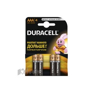 Батарея DURACELL ААA/LR03-4BL BASIC бл/4