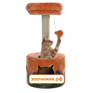 Домик (Trixie) когтеточка "Nuria" d=8см (35*71), серый-/оранжевыйевый для кошки