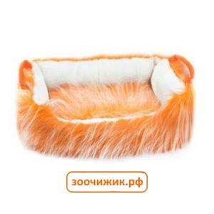Лежак (Zoo-M) "YETI Orange" Колыбель №3 с ручкой и подушкой (66*50*19)