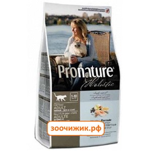 Сухой корм Pronature Holistic для кошек (для кожи и шерсти) лосось с рисом (340 гр)