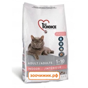 Сухой корм 1ST Choice для кошек (короткошерстных, живущих в помещении) цыпленок (6кг)