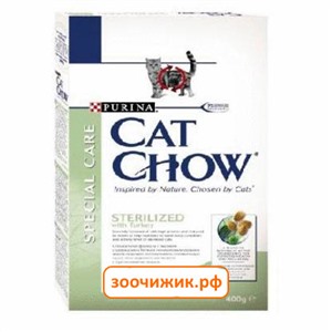 Сухой корм Cat Chow для кошек и котов стерилизованных (400г)