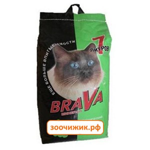 Минеральный впитывающийывающий наполнитель Брава (впитывающий) для кошек 7л (4.2кг)