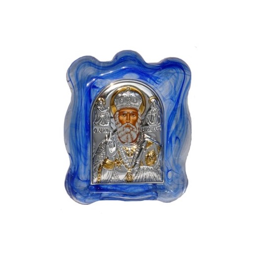 Икона "св. Николай Чудотворец" на стекле