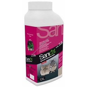 SANICAT Песок для шиншилл с экстрактом шелка и ароматической отдушкой 1,3л (0,75кг) (15шт в упак)