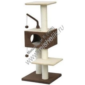 FAUNA INТ REVIZO Игровая площадка для кошек 3-х уровневая 45х45х121 см (коричн/бежевая)