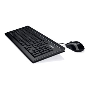 Комплекты (клавиатура + мышь)/ Набор клавиатура+мышь ASUS U3500, USB, клавиатура 110 клавиш (6 программируемых), мышь оптическая, 1000dpi, 3 кнопки+колесо, черный (90-XB1Y00KM00040-)