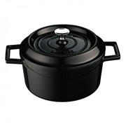  LAVA Литая чугунная кастрюля с крышкой LAVA BLACK 20см