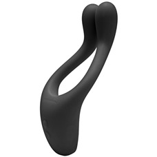 Чёрный вибромассажер для пар TRYST Multi Erogenous Zone Massager