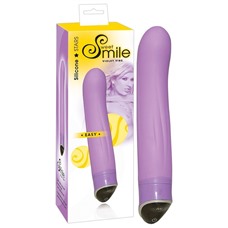 Фиолетовый вибратор Smile Easy - 22 см.