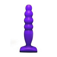 Фиолетовый анальный стимулятор Large Bubble Plug - 14,5 см.