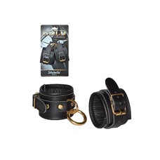 Кожаные наручники с круглым карабином Sitabella Gold Collection