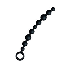Большая чёрная анальная цепочка Joyballs Anal Wave - 29,8 см.