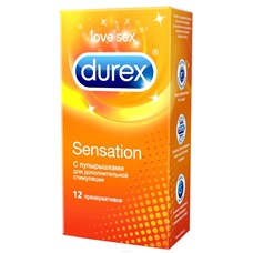 Презервативы с точечной структурой Durex Sensation - 12 шт.