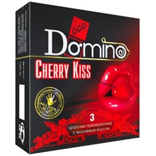 Презервативы Domino Cherry Kiss со вкусом вишни - 3 шт.