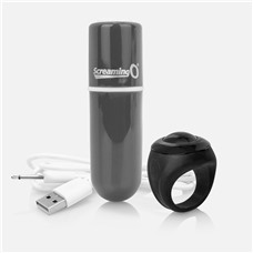 Чёрная перезаряжаемая вибропуля CHARGED VOOOM REMOTE CONTROL BULLET