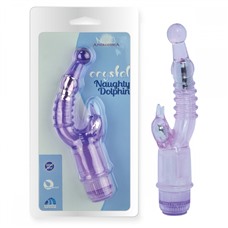 Вибростимулятор фиолетовый Crystal Stimulator-Naughty Dolphin 10283055