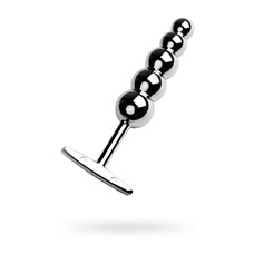 Серебристая анальная втулка-ёлочка TOYFA Metal - 15,5 см.