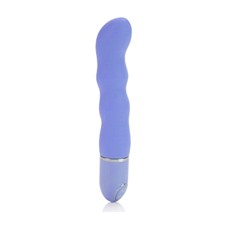 Голубой гнущийся вибратор 10-Function Silicone Pleasure Bendie Wavy G s - 17,8 см.