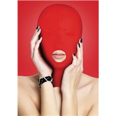 Красная маска на голову с прорезью для рта Submission Mask