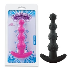Чёрный анальный стимулятор MaxPleasure Anal Beads - 14 см.