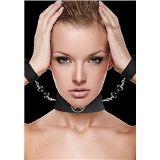 Ошейник с наручниками OUCH! Black SH-OU142BLK