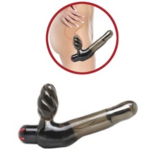 Безремневой страпон с вагинальной пробкой и вибратором Vibrating  Strapless  Strap-On - 18 см.