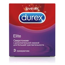 Сверхтонкие презервативы Durex Elite - 3 шт.