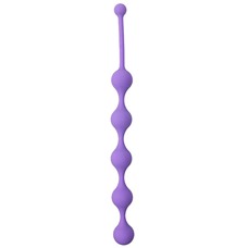 Фиолетовая анальная цепочка SEE YOU FIVE BEADS ANAL - 28,1 см.