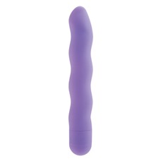 Сиреневый вибратор First Time Power Swirls Purple - 18,5 см.