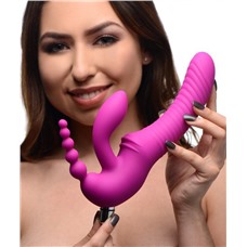 Женский страпон Regal Rider Vibrating Silicone Strapless Strap On Triple G Dildo, 22.9 см