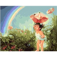 Картина для рисования по номерам "Ангел и радуга" арт. GX 7052 m