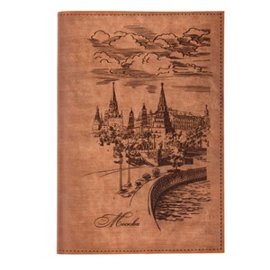 Ежедневник большой Москва в кож.облож. недатир. (коричн.)
