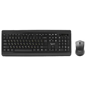 Комплект беспроводной Gembird KBS-8001 черный 2.4ГГц/10м/1000Dpi