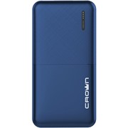 Аккумулятор внешний Crown - 604 т-синий 10000 mAh, Li-Pol, 2A, 2xUSB