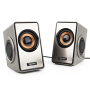 Акустическая система Gembird SPK-400  2.0 Silver, 6 Вт, регулятор громкости, USB-питание