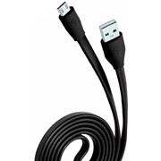 Кабель OLMIO (038658) micro USB черный, 1 м, 2.1A, плоский