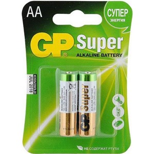 Батарейка GP SUPER 15A  LR6 / AA   BL2 (2/20)