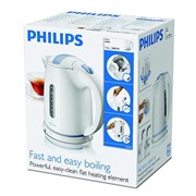Чайник PHILIPS HD 4646/70 белый/голубой 2400Вт, 1,5л, закр. спираль