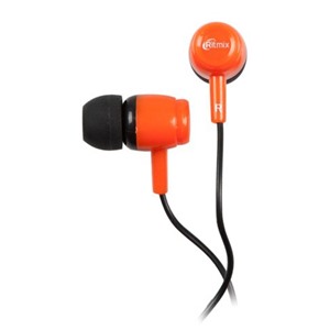 Наушники Ritmix rh-020 black / orange вкладыши вакуумные
