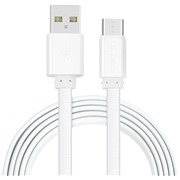 Кабель Crown (1022M) micro USB белый плоский, 1 м, 2A