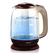 Чайник CENTEK CT-0034 Vancouver Coffee 2200Вт, 1.8л, стекло,  внутренняя LED подсветка