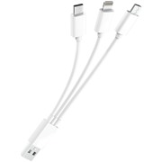 Кабель OLMIO (038897) 3 в 1 micro/8-pin/USB-C 0.2м 2.1A