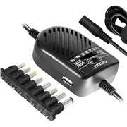 Адаптер питания для Ноутбуков GINZZU GA-4090, автомобильный 90W, 8 адаптеров, USB