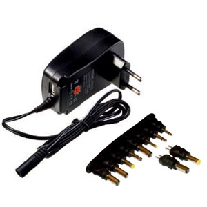 Б/П для телефона Delta ETL-3122000 (3-12V, 1000mA)+USB 1.2A импульсный, полярность "+/-", 10 сменных штекеров
